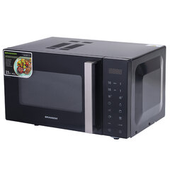 Микроволновая печь без поворотного стола BRASSON (БРАССОН) MW2390D-11GP, ГРИЛЬ, 9 ПРОГРАММ, 23л, 900Вт, сенсорное управление, черная, 454981