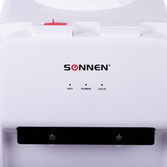 Кулер для воды SONNEN FE-02, напольный, НАГРЕВ/<wbr/>ОХЛАЖДЕНИЕ ЭЛЕКТРОННОЕ, 2 крана, белый, 454996