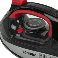 Утюг SONNEN SI-588, 2200 Вт, керамическое покрытие, паровой удар, черный/<wbr/>красный, 455279