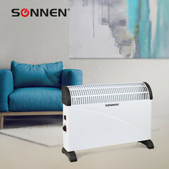 Обогреватель-конвектор SONNEN Y-01S, 2000 Вт, 3 режима работы, белый/<wbr/>черный, 455309