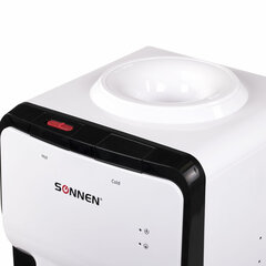 Кулер для воды SONNEN FSE-02SA, напольный, НАГРЕВ/<wbr/>ОХЛАЖДЕНИЕ ЭЛЕКТРОННОЕ, 2 крана, белый, 455414