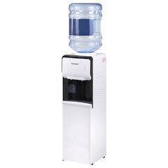 Кулер для воды SONNEN FSE-02SA, напольный, НАГРЕВ/<wbr/>ОХЛАЖДЕНИЕ ЭЛЕКТРОННОЕ, 2 крана, белый, 455414