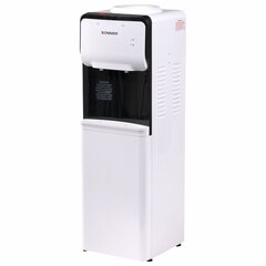 Кулер для воды SONNEN FSC-02S, напольный, НАГРЕВ/<wbr/>ОХЛАЖДЕНИЕ КОМПРЕССОРНОЕ, 2 крана, белый, 455415