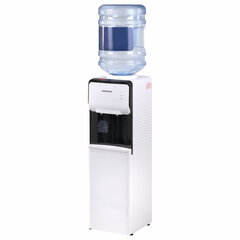 Кулер для воды SONNEN FSC-02S, напольный, НАГРЕВ/<wbr/>ОХЛАЖДЕНИЕ КОМПРЕССОРНОЕ, 2 крана, белый, 455415