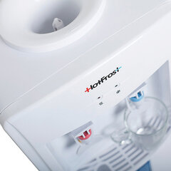 Кулер для воды HOTFROST V118E, напольный, НАГРЕВ/<wbr/>ОХЛАЖДЕНИЕ ЭЛЕКТРОННОЕ, 2 крана, белый