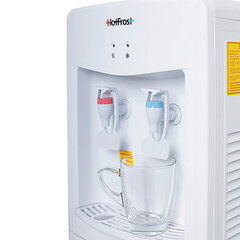 Кулер для воды HOTFROST V118E, напольный, НАГРЕВ/<wbr/>ОХЛАЖДЕНИЕ ЭЛЕКТРОННОЕ, 2 крана, белый