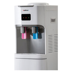 Кулер для воды HOTFROST V115CE, напольный, НАГРЕВ/<wbr/>ОХЛАЖДЕНИЕ ЭЛЕКТРОННОЕ, шкаф, 2 крана, белый