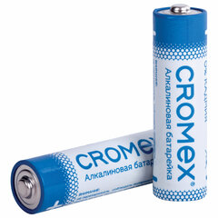Батарейки алкалиновые &laquo;пальчиковые&raquo; КОМПЛЕКТ 20 шт., CROMEX (КРОМЕКС) Alkaline, АА (LR6, 15А), в коробке, 455593
