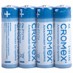 Батарейки алкалиновые &laquo;пальчиковые&raquo; КОМПЛЕКТ 20 шт., CROMEX (КРОМЕКС) Alkaline, АА (LR6, 15А), в коробке, 455593