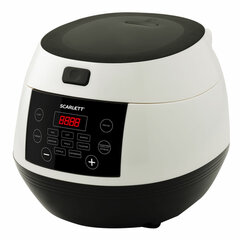 Мультиварка SCARLETT SC-MC410S26, 500 Вт, объем 3 л, 8 программ, белая/<wbr/>черная