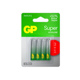 Батарейки КОМПЛЕКТ 4 шт., GP Super G-Tech, AAA (LR03,24А), алкалиновые, мизинчиковые, ПРОМО 3+1
