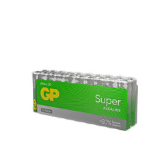 Батарейки КОМПЛЕКТ 20 шт., GP Super G-Tech, AAA (LR03, 24А), алкалиновые, мизинчиковые, 24A-2CRVS20