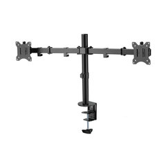 Кронштейн для двух мониторов настольный VESA 75&times;75, 100&times;100, 17"-32", до 16 кг, SONNEN STATIC, 455943