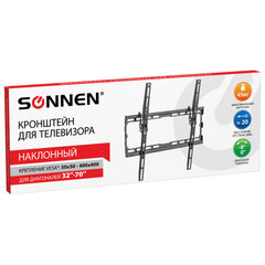 Кронштейн-крепление для ТВ настенный, до 45 кг, VESA 50&times;50-400&times;400, 32"-70", черный, SONNEN, 455949