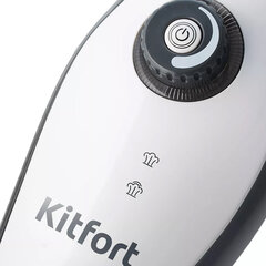 Паровая швабра KITFORT KT-1008, 1500 Вт, 1 бар, объем 0,37 л, белая/<wbr/>серая