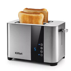 Тостер KITFORT KT-2047, 850 Вт, 2 тоста, 7 режимов, LED-дисплей, сталь, серебристый
