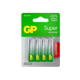 Батарейки КОМПЛЕКТ 8 шт., GP Super G-Tech, AA (LR6, 15А), ПРОМО 4+4, алкалиновые, пальчиковые, 15A4/4