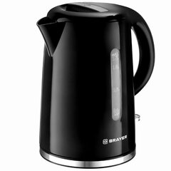Чайник BRAYER BR1032, 1,7 л, 2200 Вт, закрытый нагревательный элемент, автоотключение, пластик, черный
