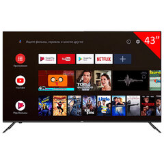 Телевизор JVC LT-43M697, 43" (109 см), 1920&times;1080, FullHD, 16:9, Android TV, Wi-Fi, безрамочный, черный