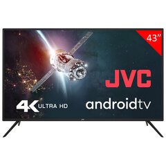 Телевизор JVC LT-43M790, 43" (109 см), 3840&times;2160, 4К UHD, 16:9, Android TV, Wi-Fi, черный