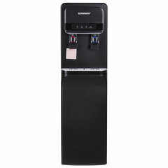 Кулер для воды SONNEN FSE-02WB, напольный, нагрев/<wbr/>охлаждение, НИЖНЯЯ ЗАГРУЗКА, 2 крана, черный, 456169