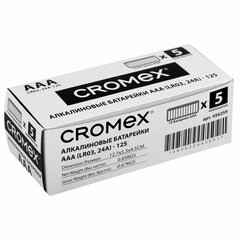 Батарейки алкалиновые &laquo;мизинчиковые&raquo; КОМПЛЕКТ 12 шт., CROMEX (КРОМЕКС) Alkaline, AAA (LR03, 24A), спайка, 456259