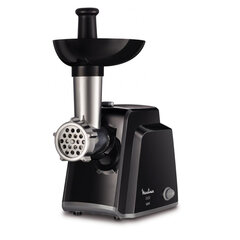 Мясорубка MOULINEX ME105830, 1400 Вт, производительность 1,7 кг/<wbr/>мин, 2 насадки, реверс, пластик, черная