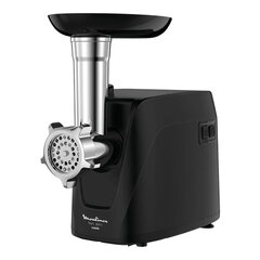 Мясорубка MOULINEX ME112832, 1600 Вт, производительность 1,9 кг/<wbr/>мин, 5 насадок, реверс, пластик, черная