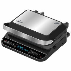 Электрогриль VIXTER ECG-1212, 2000 Вт, съемные панели, регулировка температуры, серебро/<wbr/>черный