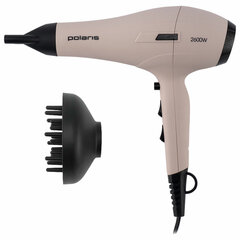 Фен POLARIS PHD 2600AСi Salon Hair, 2600 Вт, 2 скорости, 3 температурных режима, ионизация, розовый пепел, 64278