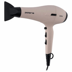 Фен POLARIS PHD 2600AСi Salon Hair, 2600 Вт, 2 скорости, 3 температурных режима, ионизация, розовый пепел, 64278