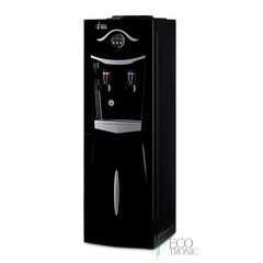 Кулер для воды ECOTRONIC K21-LF, напольный, НАГРЕВ/<wbr/>ОХЛАЖДЕНИЕ КОМПРЕССОРНОЕ, холодильник, 2 крана, черный, 11557