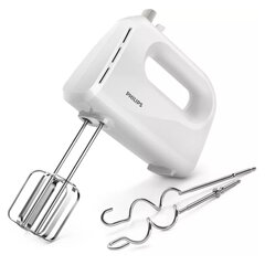 Миксер PHILIPS HR3705/<wbr/>00, 300 Вт, 5 скоростей, 2 венчика, 2 крюка для теста, белый