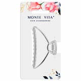Краб для волос 7,8 см, серебристый, MONTE VITA (МОНТЕ ВИТА), 457016
