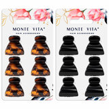 Крабы для волос НАБОР 6 шт, 2,7 см, АССОРТИ, MONTE VITA (МОНТЕ ВИТА) 457024