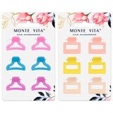 Крабы для волос НАБОР 6 шт., 2,5 см, soft touch, АССОРТИ, MONTE VITA (МОНТЕ ВИТА), 457029
