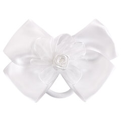 Бант для волос 8&times;10 см, 10&times;12 см, 8 см на резинке, белый, АССОРТИ, MONTE VITA (МОНТЕ ВИТА), 457117