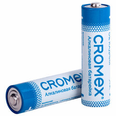 Батарейки алкалиновые &laquo;пальчиковые&raquo; КОМПЛЕКТ 2 шт., CROMEX (КРОМЕКС) Alkaline, АА (LR6, 15А), блистер, 457128