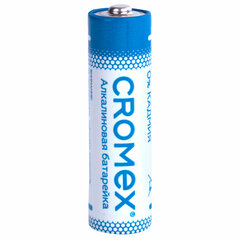 Батарейки алкалиновые &laquo;пальчиковые&raquo; КОМПЛЕКТ 2 шт., CROMEX (КРОМЕКС) Alkaline, АА (LR6, 15А), блистер, 457128