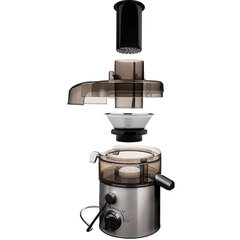 Соковыжималка SCARLETT SC-JE50S18, 800 Вт, стакан 0,6 л, емкость для жмыха 1 л, пластик, сталь/<wbr/>черный