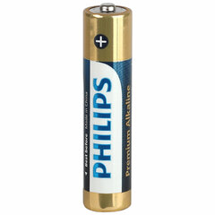 Батарейки алкалиновые &laquo;мизинчиковые&raquo; КОМПЛЕКТ 4 шт., PHILIPS Premium Alkaline, ААА (LR03, 15А), блистер
