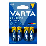 Батарейки алкалиновые "пальчиковые" КОМПЛЕКТ 4 шт., VARTA LONGLIFE POWER, АА (LR6, 24А), блистер