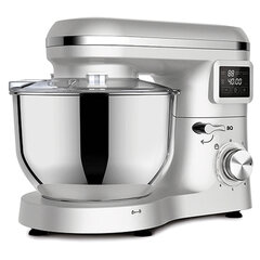 Миксер планетарный BQ (БИ-КЬЮ) MX640, 1600 Вт, 6 скоростей, 3 насадки, металлическая чаша 6 л, серебро