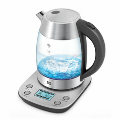 Чайник BQ (БИ-КЬЮ) KT1703G, 1,7 л, 2200 Вт, закрытый нагревательный элемент, ТЕРМОРЕГУЛЯТОР, стекло