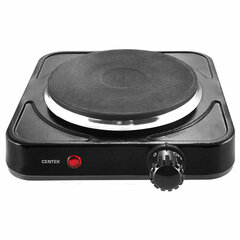 Настольная электрическая плита CENTEK CT-1506, 1000 Вт, 1 конфорка, 5 режимов нагрева, черная