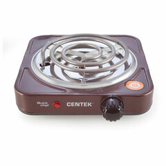 Настольная электрическая плита CENTEK CT-1508, 1000 Вт, 1 конфорка, 5 режимов нагрева, коричневая