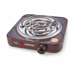 Настольная электрическая плита CENTEK CT-1508, 1000 Вт, 1 конфорка, 5 режимов нагрева, коричневая