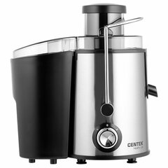 Соковыжималка CENTEK CT-1209, 600 Вт, стакан 0,5 л, емкость для жмыха 1,5 л, металл, сталь/<wbr/>черный