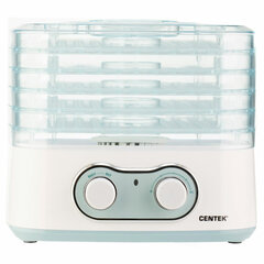 Сушилка для овощей CENTEK CT-1659, объём 5 л, 270 Вт, 5 поддонов, механическое управление, белая