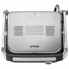 Электрогриль GORENJE GCG2100S, 2100 Вт, съемные панели, регулировка температуры, серебро/<wbr/>черный